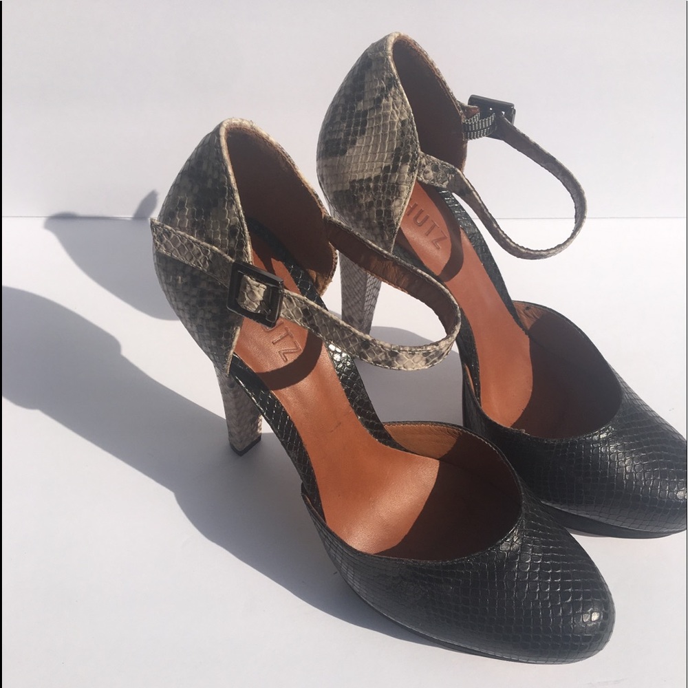 Snake Skin Schutz Heels